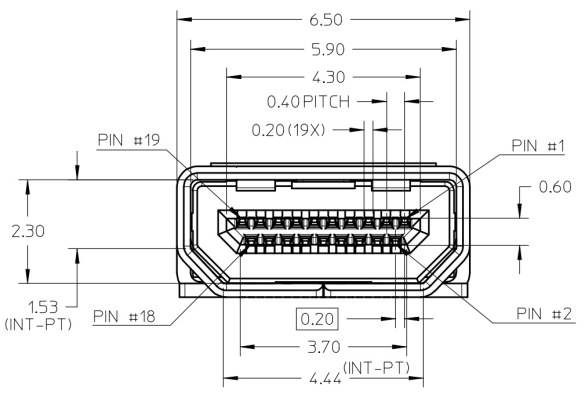 Gniazdo micro HDMI R/A typ D SMD