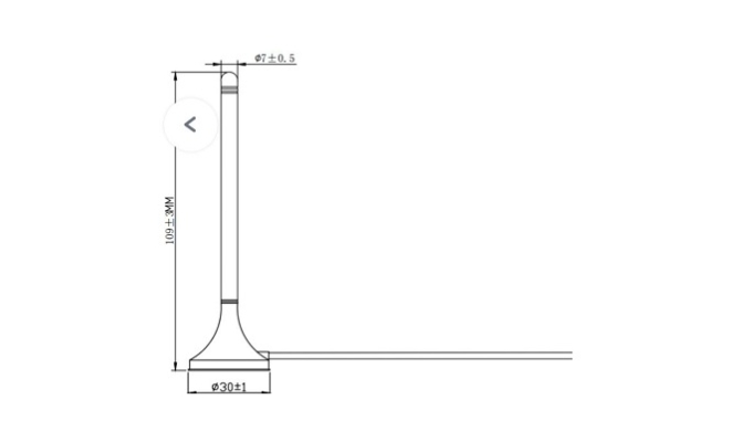 Balticad Antena LTE magnetyczna SMA (m) RG174 3m