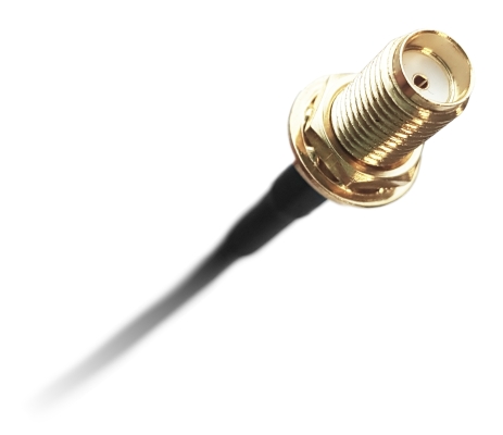 Kabel przejściówka MCX (m) kątowy - SMA (f) 20cm