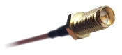 Kabel MMCX (m) kątowy - SMA-RP (f) 100mm RG316